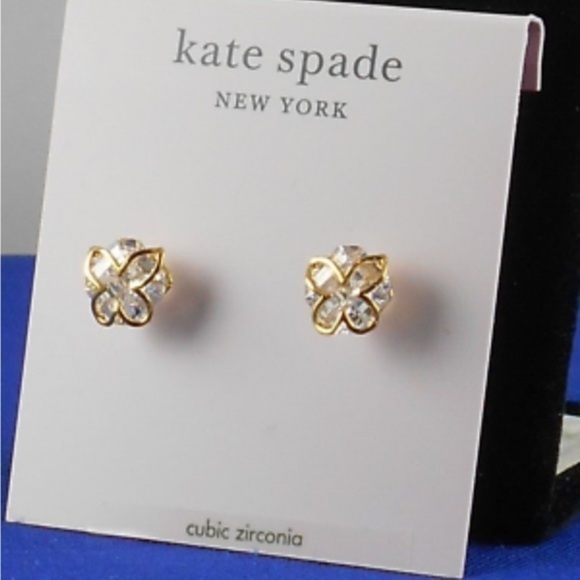 Kate Spade Something Sparkly Butterfly Studs BRAND NEW